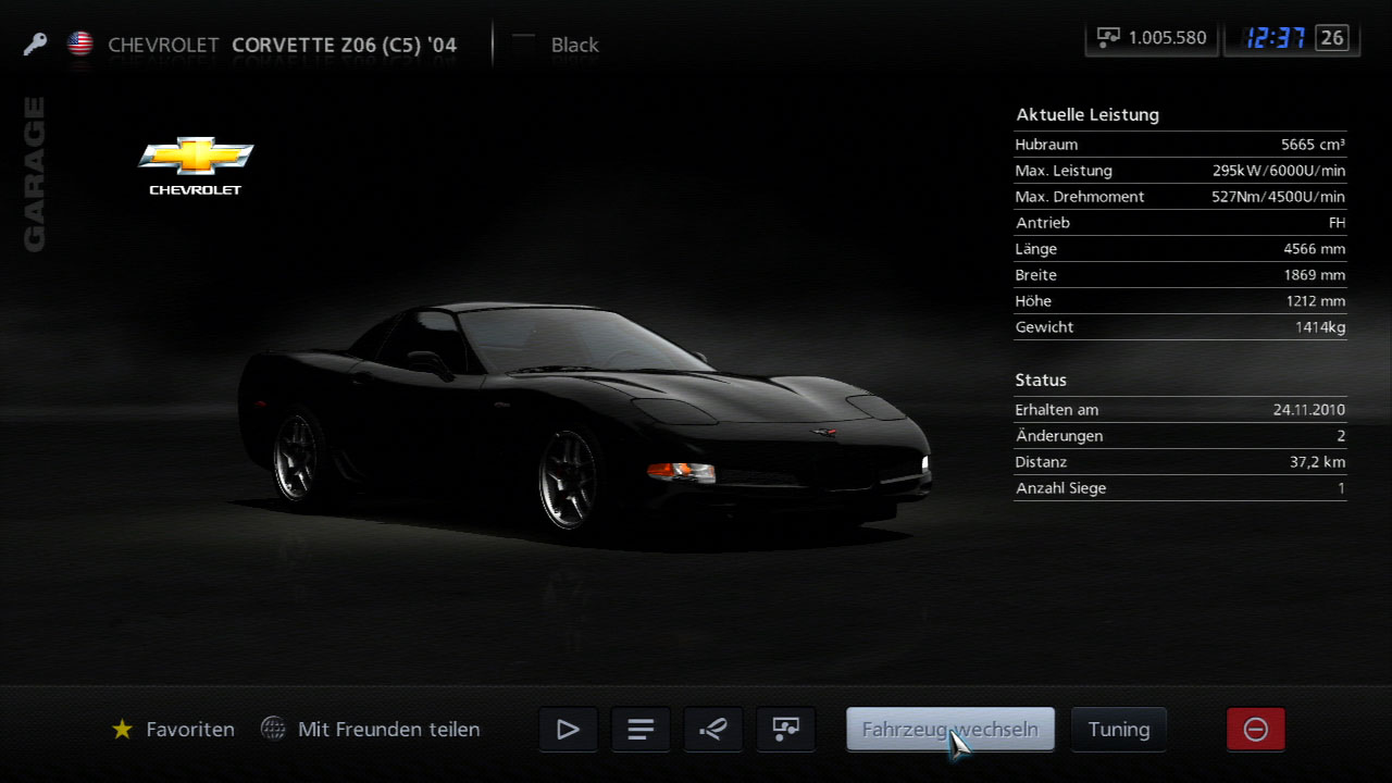 Die Chevrolet Corvette Z06 gehört zu den Premium-Modellen